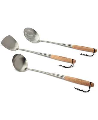 Cuisinart Outdoor Stainless Steel 3-Pc Wok Tool Set