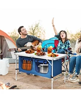 Sugift Height Adjustable Folding Camping Table