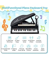 Costway 31 Keys Kids Piano Keyboard Toy Toddler Musical Instrument with Stool & Microphone