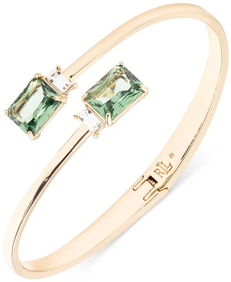 Lauren Ralph Lauren Gold-Tone Stone Bypass Bangle Bracelet