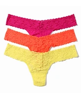 Hanky Panky Signature Lace Low Rise Thong, 3 Pack