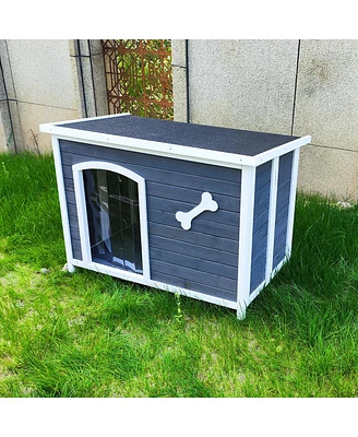 Streamdale Furniture Easy Assembly Wooden Dog House for Outdoor Use