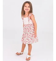 RuffleButts Baby Girls Ruffle Strap Mixed Print Dress