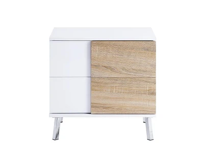 Simplie Fun Verux End Table, White High Gloss