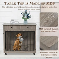 Streamdale Furniture Spacious & Stylish Dog Crate with Storage, Waterproof and Chew Resistant