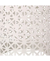Simplie Fun Minimalist Mosaic Accent Table with Lace Cut Frame