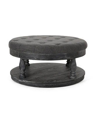 Simplie Fun Modern Tufted and Stitched Ottoman for Style and Comfort