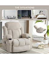 Massage Recliner Sofa with Usb and Cup Holders