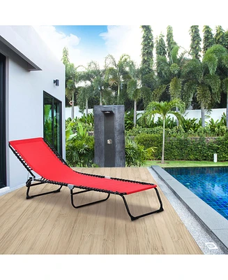 Simplie Fun Relaxing & Versatile Outdoor Chaise Lounge with Adjustable Comfort
