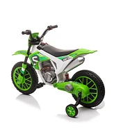 Streamdale Furniture Green Electric Kids Ride On Motorbike with Safety Features and Powerful Motors