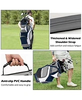 Slickblue 10.5 Inch Golf Stand Bag with 14 Way Dividers and 7 Zippered Pockets