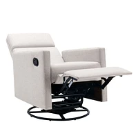 Modern Upholstered Rocker Nursery Chair Plush Seating Glider Swivel Recliner Chair