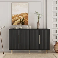 Versatile Fluted Sideboard Art Deco meets Mid-Century Modern