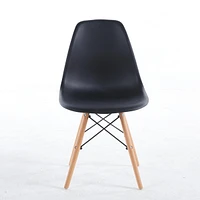 Mid-Century 5-Piece Dining Set with Black Table