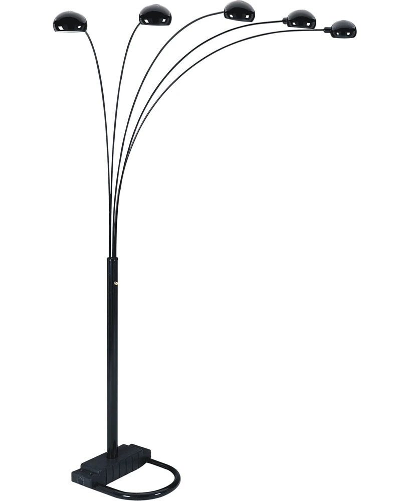 Simplie Fun 84"H Black 5-Head Cap Style Floor Lamp (1 Piece)