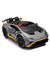 Streamdale Furniture Lamborghini-Inspired Ride-On Car with Usb, Bluetooth, Drifting