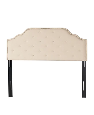 Simplie Fun Contemporary Button-Tufted Upholstered Headboard with Nailhead Accents