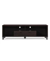 Simplie Fun Modern Tv Stand with Storage and Iron Legs