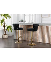 Simplie Fun Adjustable Swivel Bar Stools Set for Kitchen