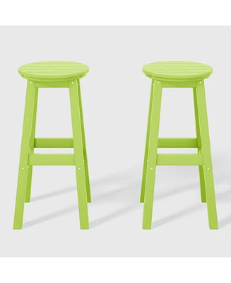 WestinTrends 29" Hdpe Outdoor Patio Round Bar Stool Set of