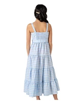 Rare Editions Big Girls Belted Gingham Midi Dress, 2 Pc