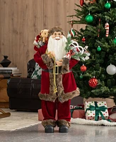 Glitzhome 35 H Oversized Christmas Traditional Santa Figurine