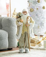 Glitzhome 35 H Oversized Christmas Elegant Santa Figurine