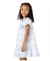 Rare Editions Toddler & Little Girls 2-Tone Eyelet Dress