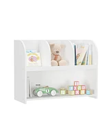 Streamdale Furniture 4-Compartment Kids Bookcase & Toy Organizer