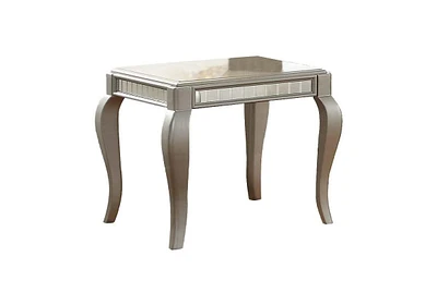 Simplie Fun Francesca End Table in Champagne