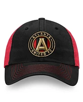 Fanatics Men's Black/Burgundy Atlanta United Fc Iconic Blocked Fundamental Adjustable Hat