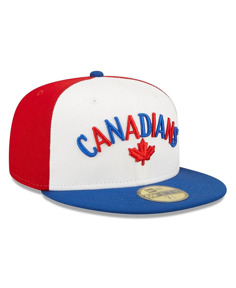 New Era Men's White Vancouver Canadians Blue Theme Night 59FIFTY Fitted Hat