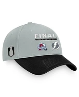 Fanatics Men's Gray/Black Colorado Avalanche vs. Tampa Bay Lightning 2022 Stanley Cup Final Matchup Snapback Adjustable Hat