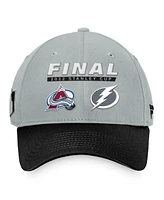 Fanatics Men's Gray/Black Colorado Avalanche vs. Tampa Bay Lightning 2022 Stanley Cup Final Matchup Snapback Adjustable Hat