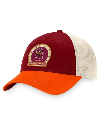 Top of the World Men's Maroon Virginia Tech Hokies Refined Trucker Adjustable Hat