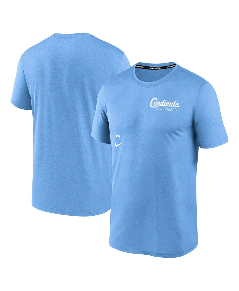 Nike Men's Light Blue St. Louis Cardinals Authentic Collection Early Work Tri-Blend Performance T-Shirt