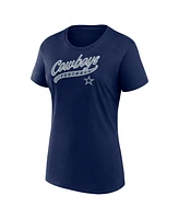 Fanatics Women's Navy Dallas Cowboys Start to Finish T-Shirt Shorts Combo Pack