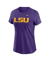 Nike Women's Purple Lsu Tigers Primetime Evergreen Logo T-Shirt