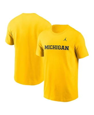 Jordan Men's Michigan Wolverines Primetime Evergreen Wordmark T-Shirt