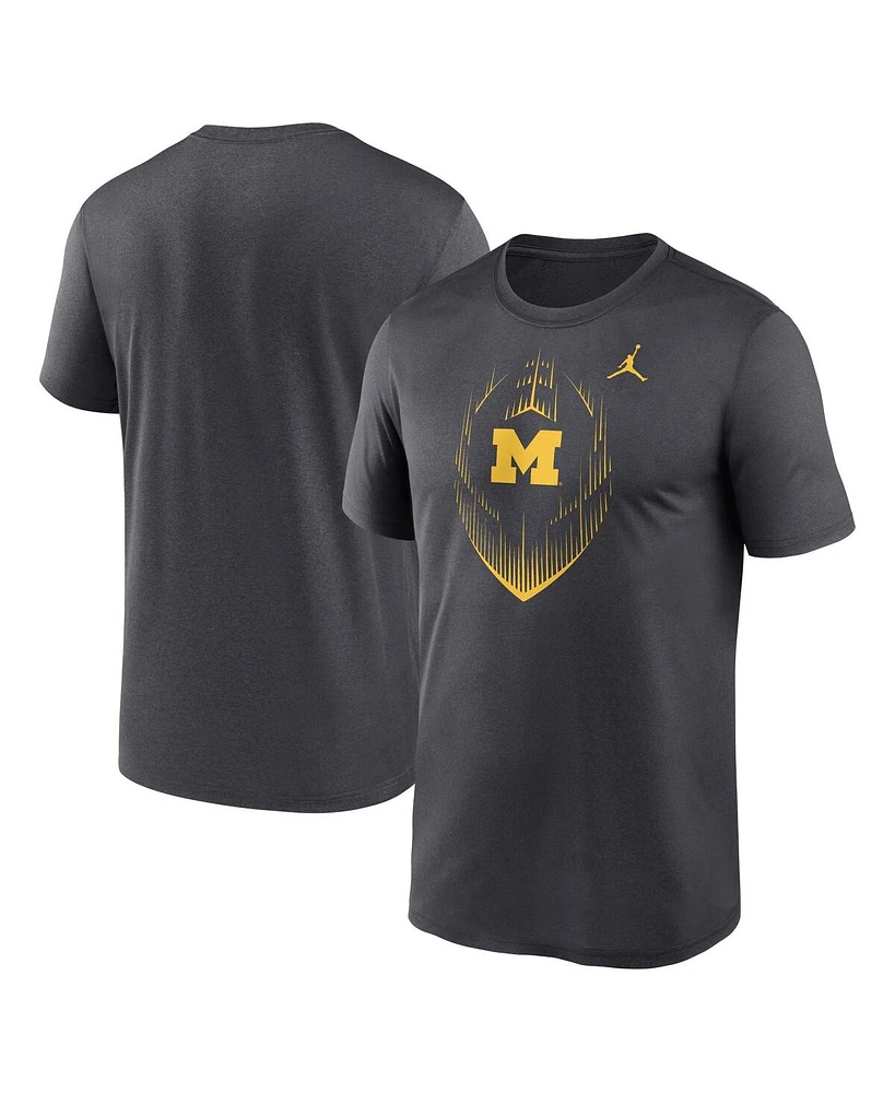 Jordan Men's Anthracite Michigan Wolverines Primetime Legend Icon Performance T-Shirt