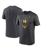 Jordan Men's Anthracite Michigan Wolverines Primetime Legend Icon Performance T-Shirt