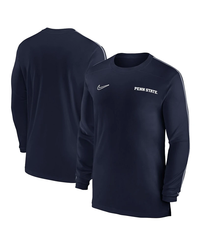 Nike Men's Penn State Nittany Lions 2024 Sideline Coach Uv Performance Long Sleeve T-Shirt