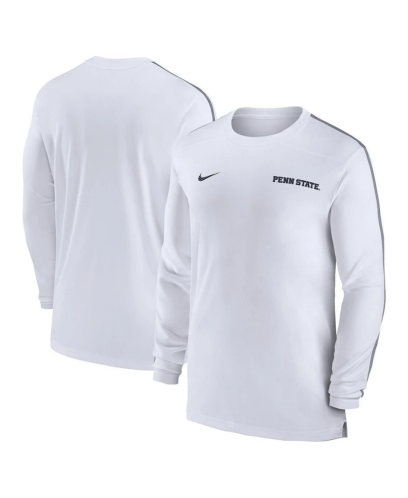 Nike Men's Penn State Nittany Lions 2024 Sideline Coach Uv Performance Long Sleeve T-Shirt