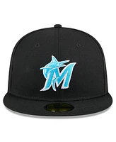 New Era Men's Black Miami Marlins 2024 Father's Day 59FIFTY Fitted Hat