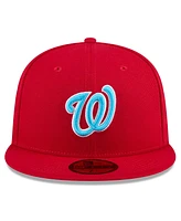 New Era Men's Red Washington Nationals 2024 Father's Day 59FIFTY Fitted Hat