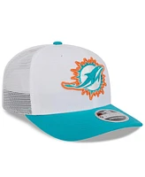 New Era Men's White/Aqua Miami Dolphins 2024 Nfl Training Camp 9SEVENTY Trucker Hat