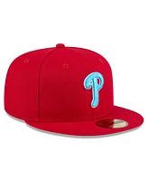 New Era Men's Red Philadelphia Phillies 2024 Father's Day 59FIFTY Fitted Hat