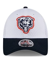 New Era Men's White/Navy Chicago Bears 2024 Nfl Training Camp 9FORTY Adjustable Hat