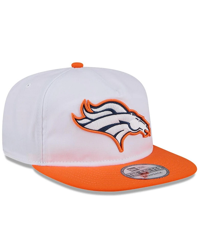 New Era Men's White/Orange Denver Broncos 2024 Nfl Training Camp Golfer Snapback Hat