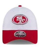 New Era Men's White/Scarlet San Francisco 49ers 2024 Nfl Training Camp 9FORTY Adjustable Hat